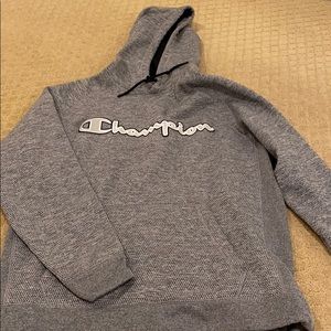 Men’s large gray champion hoodie like new